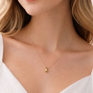 I Am Gold Plated Pendant Necklace With Pouch 16" With Extender